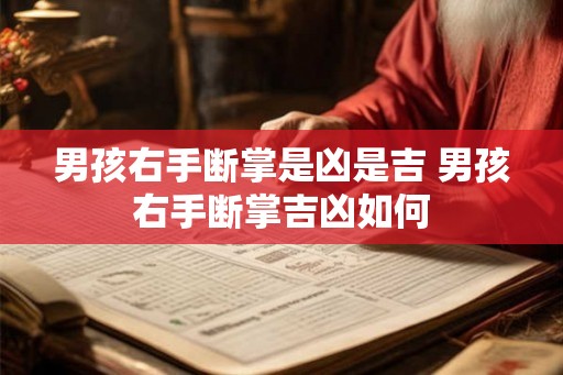 男孩右手断掌是凶是吉 男孩右手断掌吉凶如何