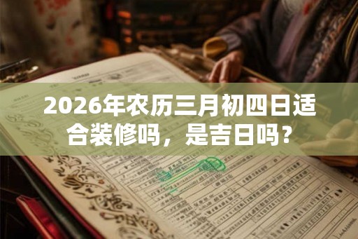2026年农历三月初四日适合装修吗,是吉日吗? 2026年农历三月初四日适合装修吗,是吉日吗?