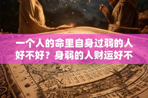 一个人的命里自身过弱的人好不好？身弱的人财运好不好？