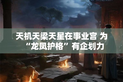 天机天梁天星在事业宫 为“龙凤护格”有企划力