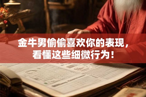 金牛男偷偷喜欢你的表现,看懂这些细微行为! 金牛男偷偷喜欢你的表现,看懂这些细微行为!