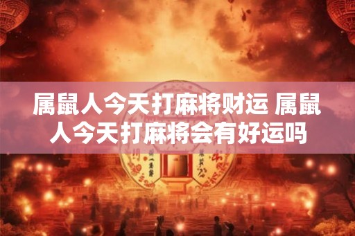 属鼠人今天打麻将财运 属鼠人今天打麻将会有好运吗 属鼠人今天打麻将财运 属鼠人今天打麻将会有好运吗