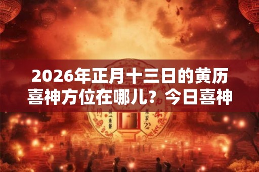 2026年正月十三日的黄历喜神方位在哪儿？今日喜神