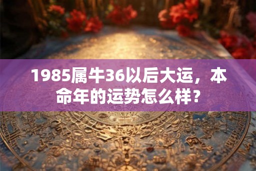 1985属牛36以后大运，本命年的运势怎么样？