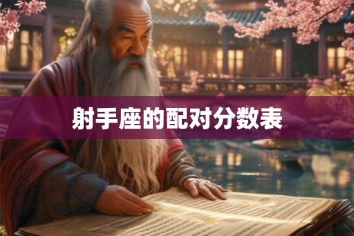射手座的配对分数表
