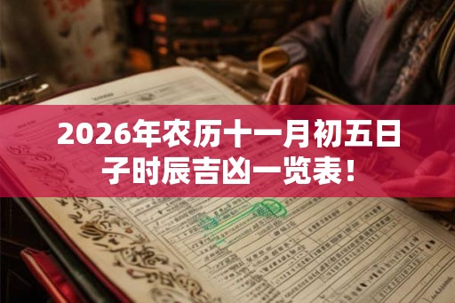 2026年农历十一月初五日子时辰吉凶一览表！
