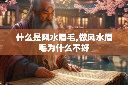 什么是风水眉毛,做风水眉毛为什么不好