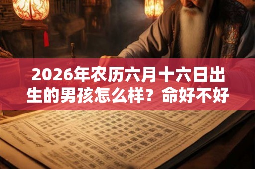 2026年农历六月十六日出生的男孩怎么样？命好不好？