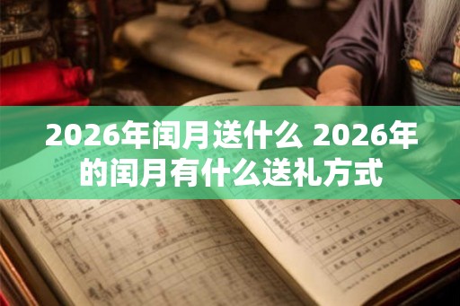 2026年闰月送什么 2026年的闰月有什么送礼方式