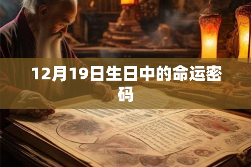 12月19日生日中的命运密码