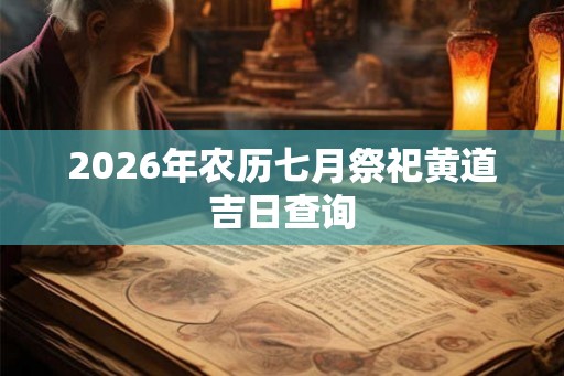 2026年农历七月祭祀黄道吉日查询 2026年农历七月祭祀黄道吉日查询