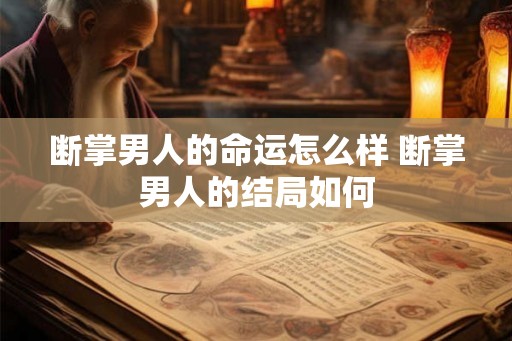 断掌男人的命运怎么样 断掌男人的结局如何