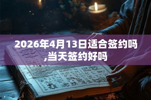 2026年4月13日适合签约吗,当天签约好吗