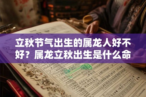 立秋节气出生的属龙人好不好？属龙立秋出生是什么命？