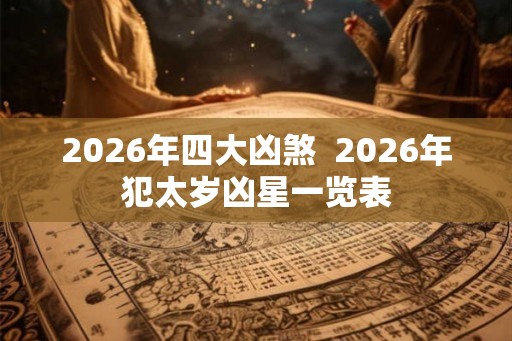 2026年四大凶煞  2026年犯太岁凶星一览表
