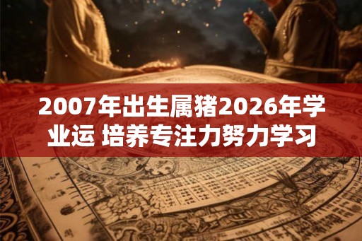 2007年出生属猪2026年学业运 培养专注力努力学习