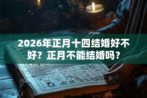2026年正月十四结婚好不好？正月不能结婚吗？