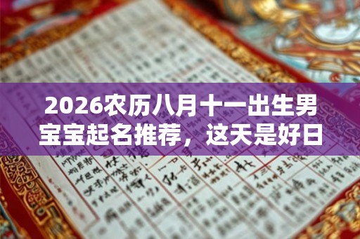 2026农历八月十一出生男宝宝起名推荐，这天是好日子吗？