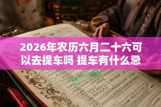 2026年农历六月二十六可以去提车吗 提车有什么忌讳