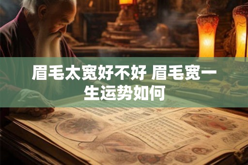 眉毛太宽好不好 眉毛宽一生运势如何