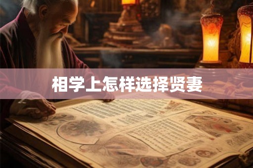 相学上怎样选择贤妻