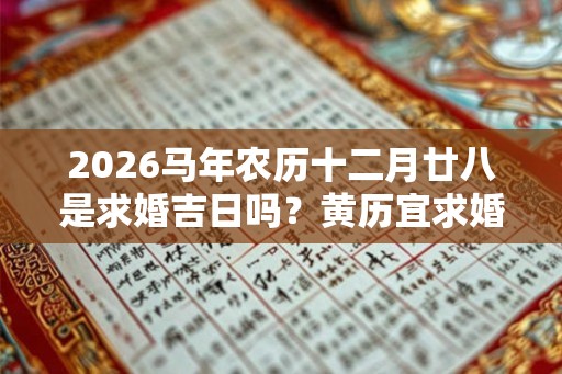 2026马年农历十二月廿八是求婚吉日吗？黄历宜求婚吗