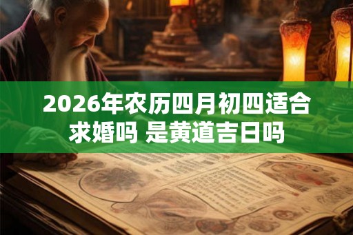 2026年农历四月初四适合求婚吗 是黄道吉日吗