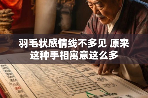 羽毛状感情线不多见 原来这种手相寓意这么多