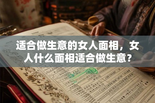 适合做生意的女人面相，女人什么面相适合做生意？