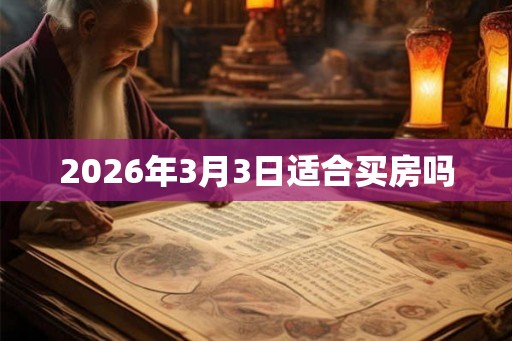 2026年3月3日适合买房吗