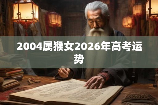 2004属猴女2026年高考运势
