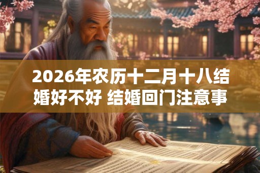 2026年农历十二月十八结婚好不好 结婚回门注意事项