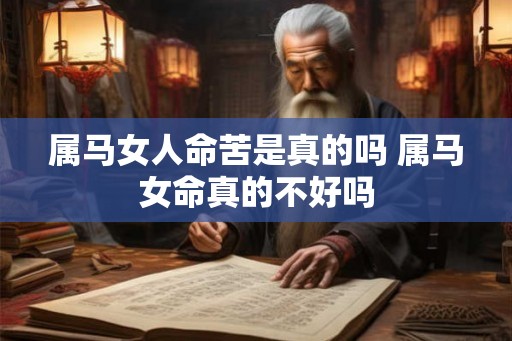 属马女人命苦是真的吗 属马女命真的不好吗
