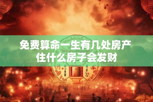 免费算命一生有几处房产 住什么房子会发财