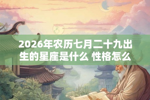 2026年农历七月二十九出生的星座是什么 性格怎么样