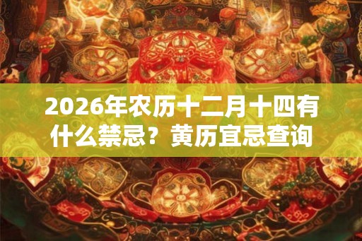 2026年农历十二月十四有什么禁忌？黄历宜忌查询