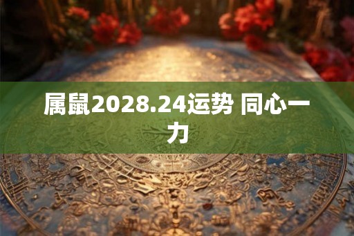 属鼠2028.24运势 同心一力