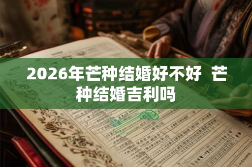 2026年芒种结婚好不好  芒种结婚吉利吗