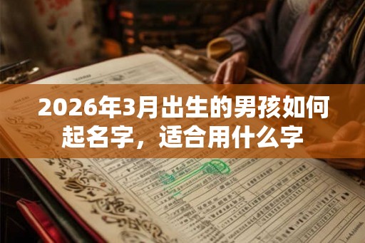 2026年3月出生的男孩如何起名字，适合用什么字