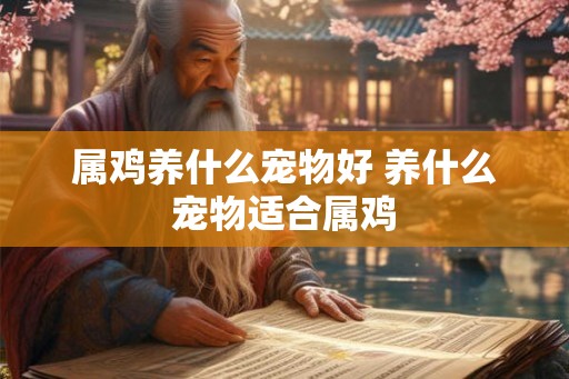 属鸡养什么宠物好 养什么宠物适合属鸡