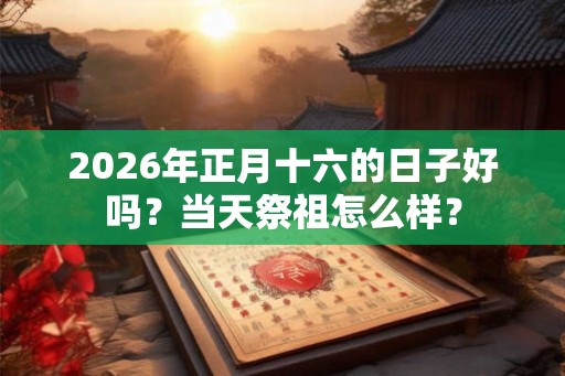 2026年正月十六的日子好吗？当天祭祖怎么样？