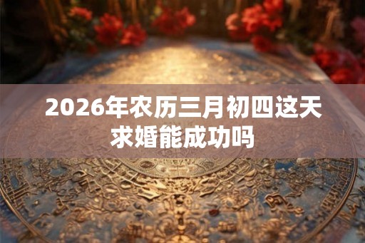 2026年农历三月初四这天求婚能成功吗