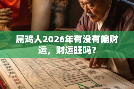 属鸡人2026年有没有偏财运，财运旺吗？