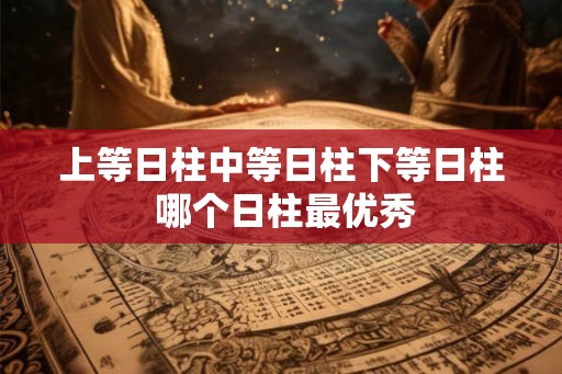 上等日柱中等日柱下等日柱 哪个日柱最优秀