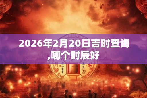 2026年2月20日吉时查询,哪个时辰好