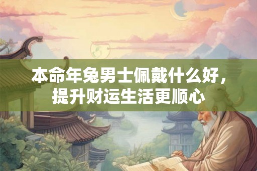 本命年兔男士佩戴什么好,提升财运生活更顺心 本命年兔男士佩戴什么好,提升财运生活更顺心