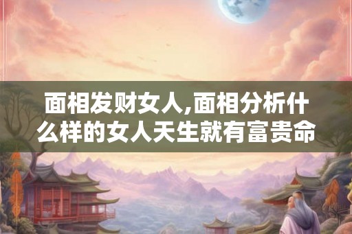 面相发财女人,面相分析什么样的女人天生就有富贵命相