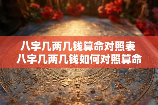八字几两几钱算命对照表 八字几两几钱如何对照算命 八字几两几钱算命对照表 八字几两几钱如何对照算命