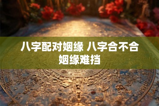 八字配对姻缘 八字合不合姻缘难挡