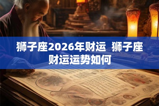 狮子座2026年财运  狮子座财运运势如何